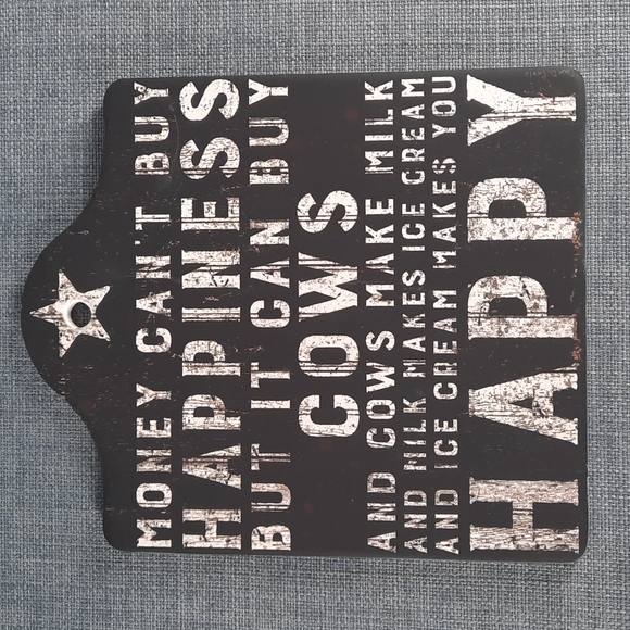 Farm Kitchen Dish Towel Trivet Set Farm Life Cows Milk Ice Cream Happy - Picture 4 of 5